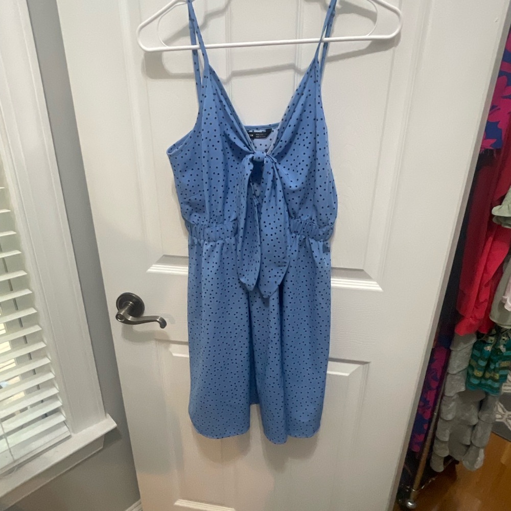 SHEIN Light Blue Polka Dot Dress - Picture 5 of 14